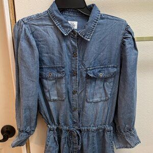 WLab Denim Button-Up Dress